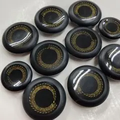 【まとめ買い割引可能】希少‼︎マットブラック ゴールド アンティーク レトロ