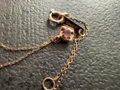 美品 k10 Canal 4℃ リバーシブル　ネックレス ピンクゴールド