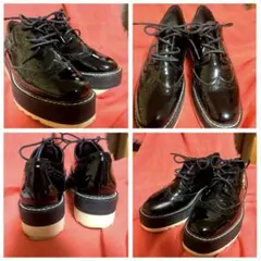 ★ZARA ブラック 厚底レースアップシューズ　最初のコメントで値下げ有り