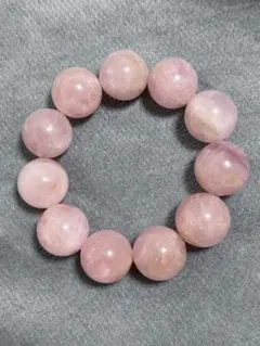 天然石 ローズクォーツ ブレスレット 大玉　18mm