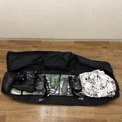 スノーボード4点セット(板、ビンディング、ブーツ、ケース) - メルカリ