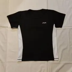 FILA スポーツTシャツ ブラック/ホワイト Lサイズ　吸水速乾　UVカット