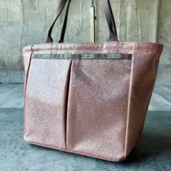 LeSportsac グリッタートートバッグ キラキラ 光沢ピンク ラメ レスポのサムネイル