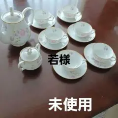 陶器製ミニチュア 茶器・おままごとセット 薔薇柄 MADE IN JAPAN 