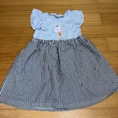 アイスクリームプリント半袖ワンピース 120cm