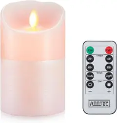 キャンドルライト ピンクLEDライト 暖色光インテリア テーブルライト 電池式