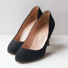 【セルジオロッシ】黒 スエード ハイヒールパンプス　シンプル