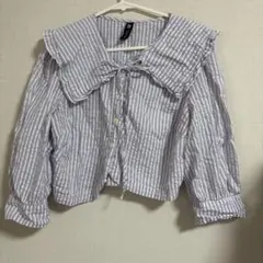 ZARA ストライプ 襟付き ブラウス