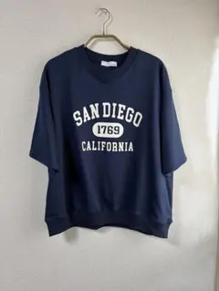 ❖ 新品 ❖ uricca Tシャツ以上、スウェット未満生地 ネイビーのサムネイル