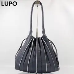 美品✨ルポ バルセロナ LUPO ショルダーバッグ レザー ネイビー