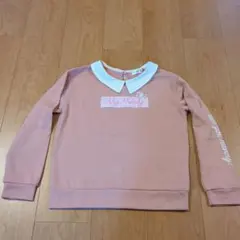 My Melody 襟付き長袖カットソー ピンク 140 毛玉多数有り シミ有り