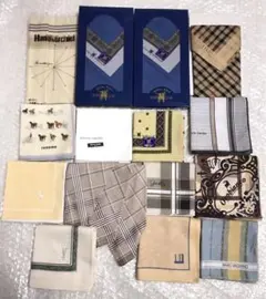 ブランドハンカチまとめ売り15枚　ポロクラブ　YSL ダンヒル　DAKS など