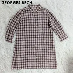 【GEORGES RECH】チェック柄シャツワンピース イトキン40 チュニックのサムネイル