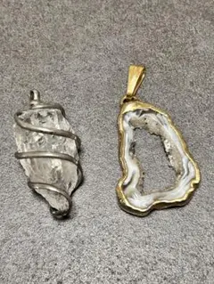 0405-25 天然石 ペンダントトップ アクセサリー 水晶