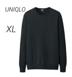 【UNIQLO】 ユニクロ　ミラノリブクルーネックセーター XL 濃紺