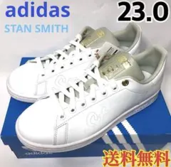 【新品】アディダス スタンスミス スニーカー 白 オリーブグリーン 23.0
