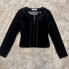 NATURAL BEAUTY BASIC ノーカラージャケット ブラック