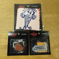 3coins ストレンジャーシングス　エコバッグ&ステッカー2セット