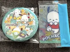 サンリオキャラクターズ　キラキラBIG缶バッジ　ポチャッコ　缶バッジ　ウエハース