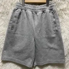 美品　ユニクロC スウェットワイドショーツ グレー　Sサイズ