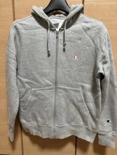 Champion 裏起毛 グレー ジップアップパーカー M