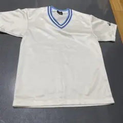 asics メッシュ Vネック シャツ ホワイト140