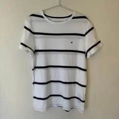 ★トミーヒルフィガー ★半袖Tシャツ ボーダー コットン100% メンズ S白のサムネイル