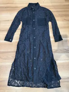 ZARA BASIC ブラックレースワンピース