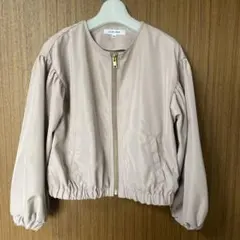 【グローバルワーク】美品130cm くすみピンク ノーカラージャケット