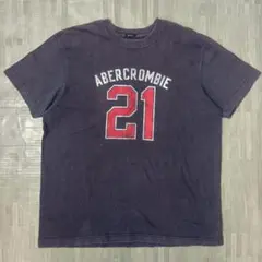 アバクロンビー&フィッチ マッスルフィット Tシャツ L ナンバリング21 紺のサムネイル