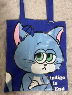 indigo la End NoElトートバッグ　ブルー　美品のサムネイル