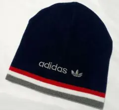00s ヴィンテージ adidas ビーニー ニット帽 トレフォイル Y2K