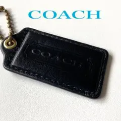 キーホルダー　COACH BLACK 牛革　バックチャーム　ヴィンテージ