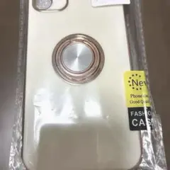 iPhone11 ソフトケース ホワイト ローズゴールドリングほぼ未使用