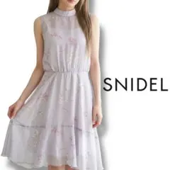 美品♡ スナイデル シースルー 花柄♡ ノースリーブ ワンピース ライトパープル