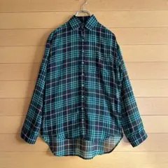 SLY スライ シアー シースルー 長袖 袖丈調整可能 チェックシャツ