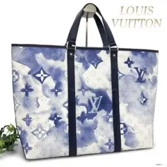 【未使用級】ルイヴィトン ウィークエンドトート モノグラム ウォーターカラー 青