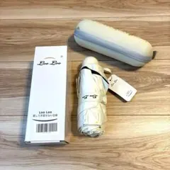 【新品】収納ケース付き　折りたたみ日傘　ドット・ハート柄