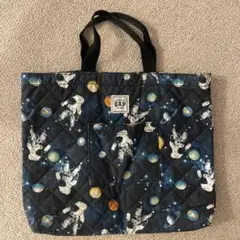 GAP 宇宙柄 キルティングトートバッグ