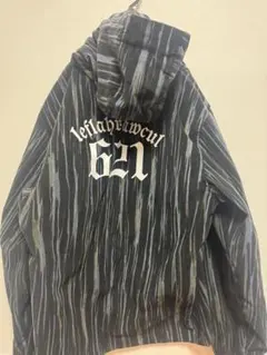 ストライプ柄フード付きジャケット