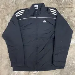 古着 adidas アディダス ナイロンジャケット ブラック メンズ