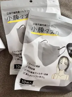 立体不織布美シルエット小顔マスク グレー 10枚入　✖️2のサムネイル