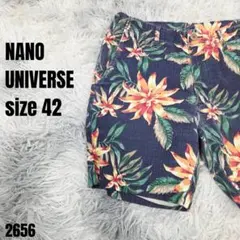 NANO UNIVERSE ナノユニバース 花柄ショートパンツ 42 2656