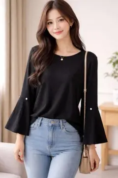 CLOSSHI しまむら　長袖　レディース　トップス　M 黒