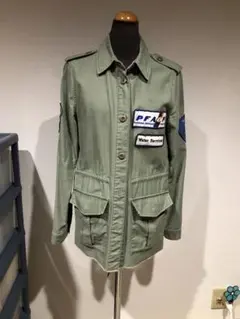 ザラ　ZARA ミリタリージャケット カーキ