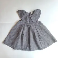 petit main （プティマイン）グレー系チェック ワンピース 90cm