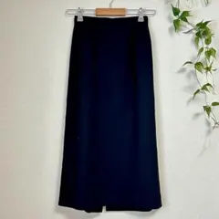 【極美品】ウール100% 黒 ロングスカート キュプラ裏地 M L フォーマルのサムネイル