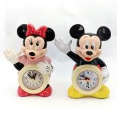 当時物 ディズニー ミッキー ミニー レトロ 目覚まし時計