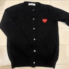 ギャルソンCOMME des GARÇONS PLAY ブラックカーディガン　M