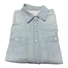 即購入歓迎✨LOWRYSFARM デニムシャツ 長袖 Mサイズ ブルー